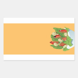Salade stickers voor voedingsproducten