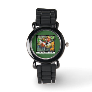 Saladebar-examen Grappig Horloge