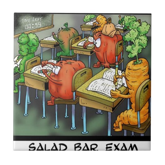 Saladebar-examen Grappig Tegeltje (Voorkant)