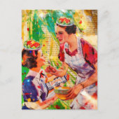 Saladebordhoeden  briefkaart (Voorkant)