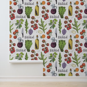 Saladepatroon Behang