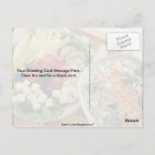 Salades dineren alfresco briefkaart (Achterkant)