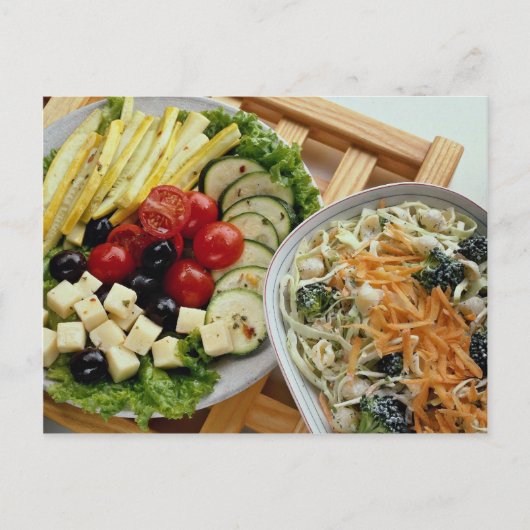 Salades dineren alfresco briefkaart (Voorkant)