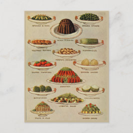  salades en groentegerechten Illustraties Briefkaart