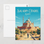 Saladin Citadel Egypte Briefkaart (Voorkant / Achterkant)