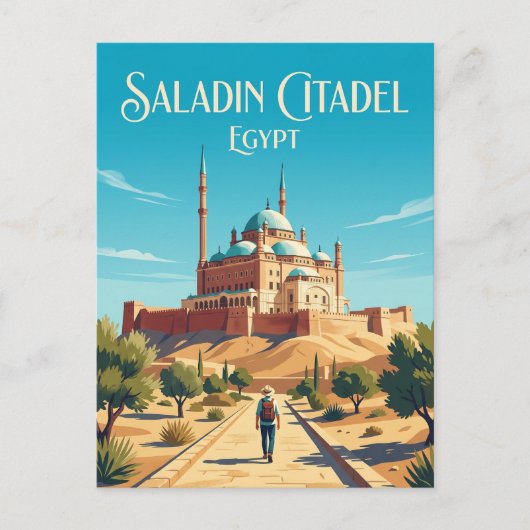 Saladin Citadel Egypte Briefkaart (Voorkant)