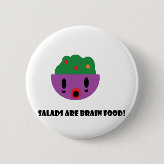 Salads zijn Brain Food Ronde Button 5,7 Cm