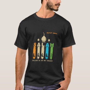Salah Prayer Islamitisch Moslim Lange Mouw T Shirt