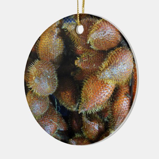 Salak [Snake Fruit] Keramisch Ornament (Links)