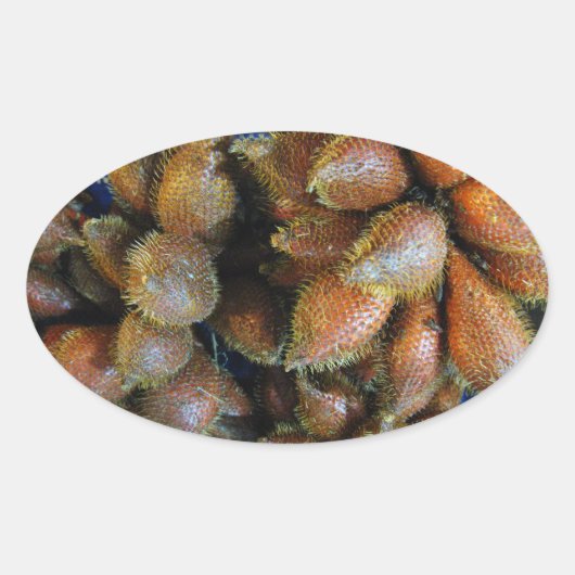 Salak [Snake Fruit] Ovale Sticker (Voorkant)