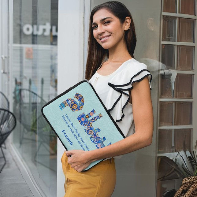 Salam | Jubileum Perzische Geschenken voor Vriendi Laptop Sleeve (Salam | Anniversary Persian Gifts for Girlfriend)