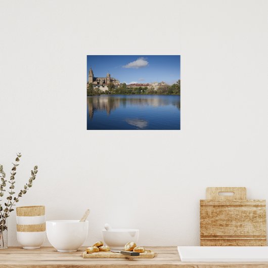 Salamanca Cathedrals en stad Poster (Keuken)