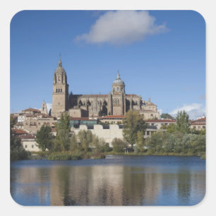 Salamanca Cathedrals en stad Vierkante Sticker