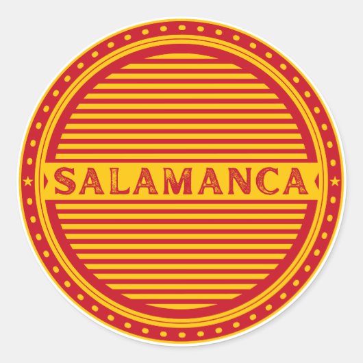 Salamanca City Pride Emblem – Spanish Identity Ronde Sticker (Voorkant)