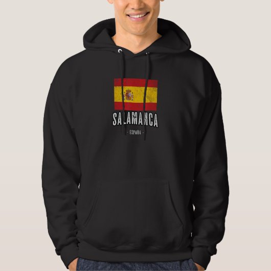 Salamanca Spanje ES Vlag, Stad Top, Bandera Españo Hoodie (Voorkant)