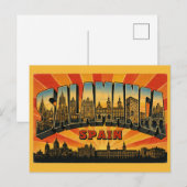 Salamanca Spanje Gouden Stad Briefkaart (Voorkant / Achterkant)