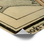  Salamanca Spanje Map (1913) Poster (Hoek)