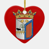 Salamanca (Spanje) Vlag Keramisch Ornament (Voorkant)