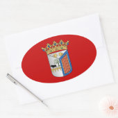 Salamanca (Spanje) Vlag Ovale Sticker (Envelop)