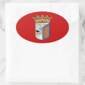 Salamanca (Spanje) Vlag Ovale Sticker (Tas)
