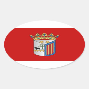 Salamanca (Spanje) Vlag Ovale Sticker