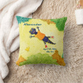 Salamander Baby Geboortedatum Datum gepersonalisee Kussen (Deken)