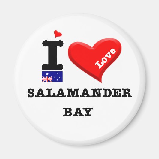 SALAMANDER BAY - I Love Magneet (Voorkant)