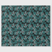Salamander en Green Leaf Pattern Cadeaupapier (Vlak)