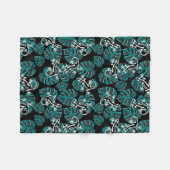 Salamander en Green Leaf Pattern Fleece Deken (Voorkant (Horizontaal))