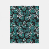 Salamander en Green Leaf Pattern Fleece Deken (Voorkant)