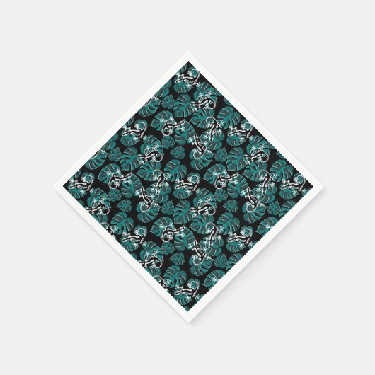 Salamander en Green Leaf Pattern Servet (Hoek)