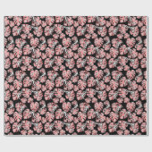 Salamander en roze bladeren die het patroon herhal cadeaupapier (Vlak)