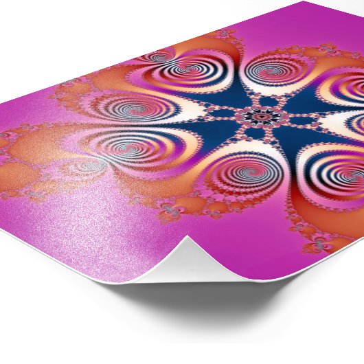 Salamander - Fractal Art Foto Afdruk (Hoek)