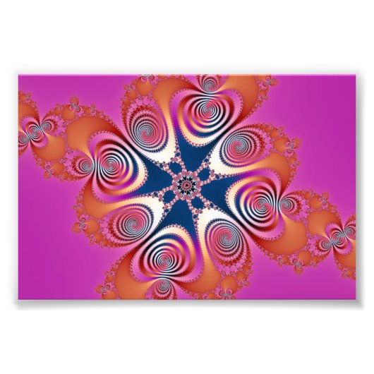 Salamander - Fractal Art Foto Afdruk (Voorkant)