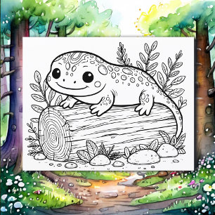 salamander Kleurplaat van kind