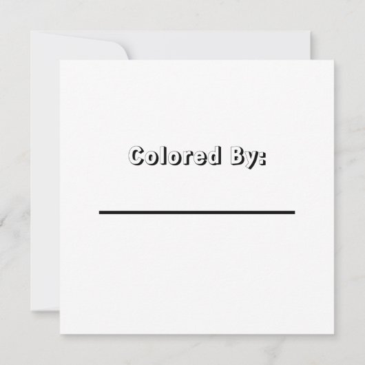 salamander | Kleurplaat van kind Kaart (Achterkant)