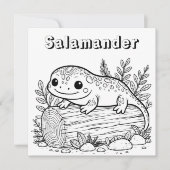 salamander | Kleurplaat van kind Kaart (Voorkant)