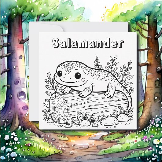 salamander | Kleurplaat van kind Kaart