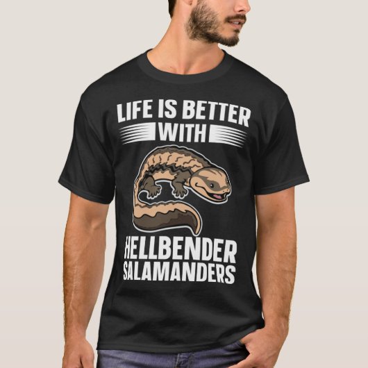 Salamander met Hellbender Salamander T-shirt (Voorkant)