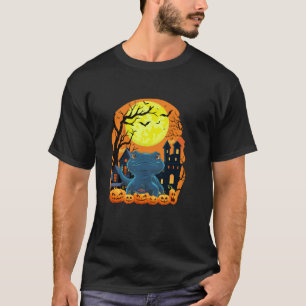 Salamander met pompoenen Grappig eng Halloween Par T-shirt