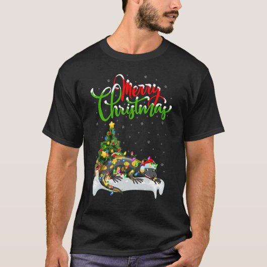 Salamander   Xmas Decorations Santa Salamander Chr T-shirt (Voorkant)