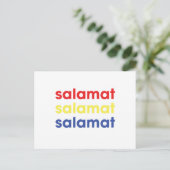 "Salamat" Dank u Briefkaart (Staand voorkant)