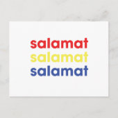 "Salamat" Dank u Briefkaart (Voorkant)
