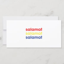 "Salamat" Hartelijk dank