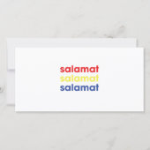 "Salamat" Hartelijk dank Bedankkaart (Voorkant)