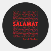 Salamat Have A Nice Day Filino  Ronde Sticker (Voorkant)