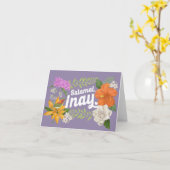 "Salamat, Inay" (Dank u, Mam) Filipijns Kaart (Gele Bloem)