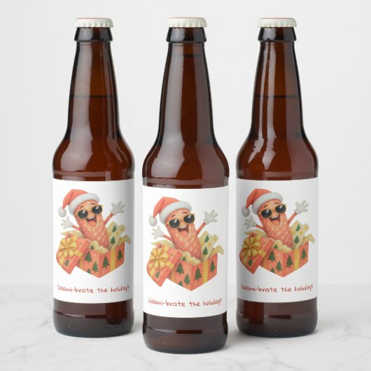 salami-brate de feestdagen! bier etiket (Flessen)
