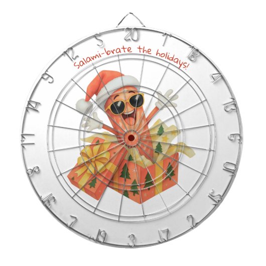 Salami-brate de feestdagen! dartbord (Voorkant)