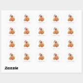 Salami-brate de feestdagen! ronde sticker (Vel)